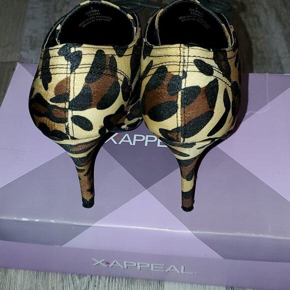X-Appeal size 6 leopard heeled ankle boots - Picture 3 of 6